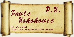 Pavle Uskoković vizit kartica